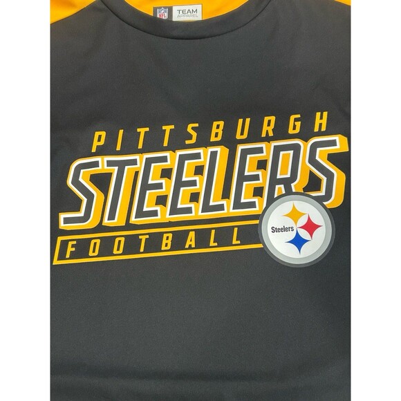 NFL T-Shirt Men's Size XXL Black Gold Pittsburgh Steelers Lightweight Tee - Picture 5 of 10